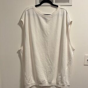 Free people we the free sleeveless fleece pullover. NWT. Clean ivory